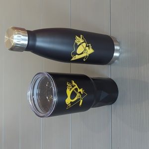 NWOT Pittsburgh Penguins Insulated Travel Tumbler & Water Bottle Set